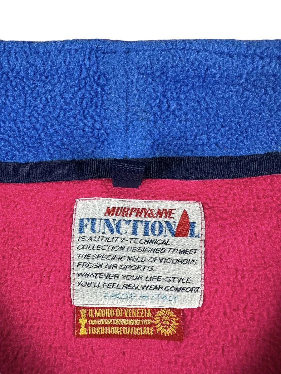 Pile vintage anni '90 Murphy&Nye fucsia con colletto blu