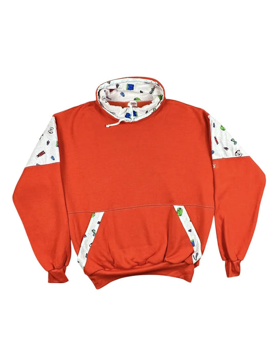 Felpa vintage anni ’90 arancione con collo alto