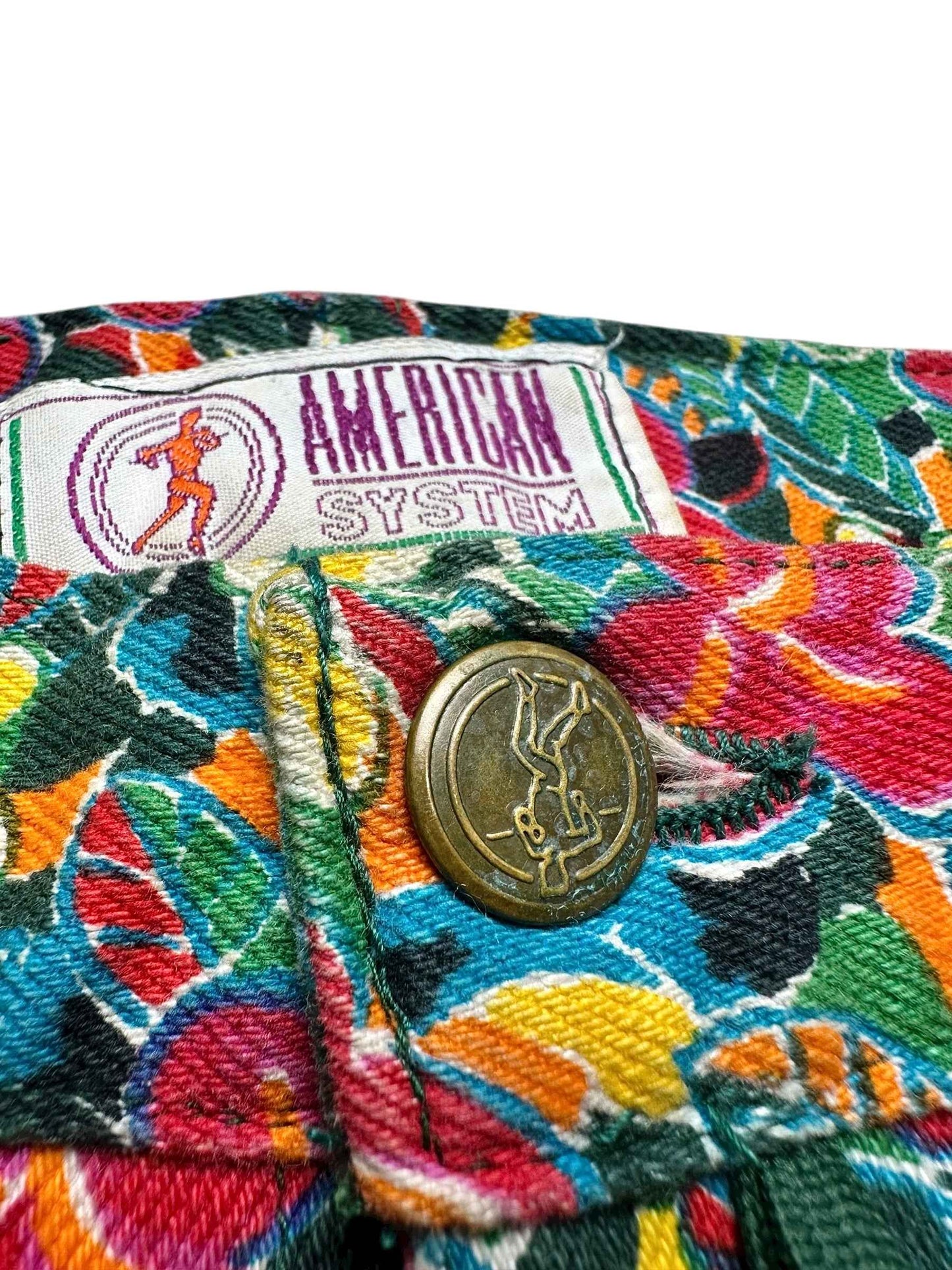 Pantaloni vintage anni '90 da donna a fantasia floreale