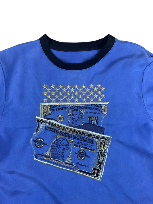 T-shirt da donna in seta con ricamo