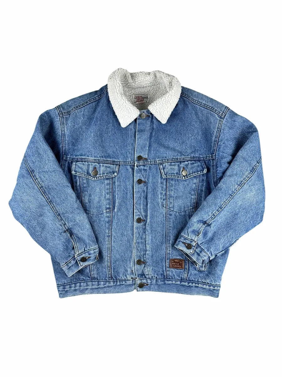 Giubbotto di Jeans vintage Sherpa Tracker