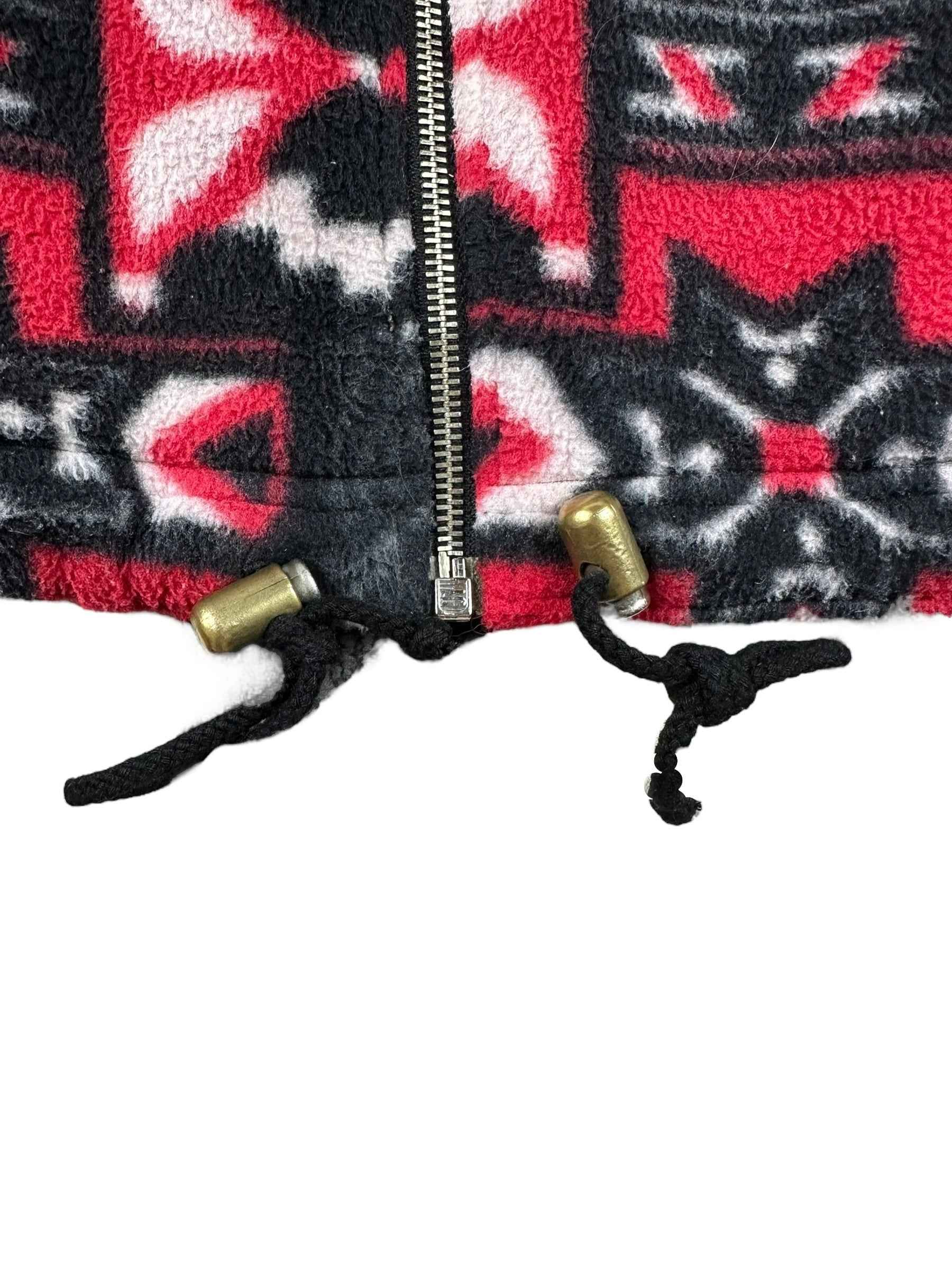 Pile vintage Ziener a fantasia con zip e collo alto