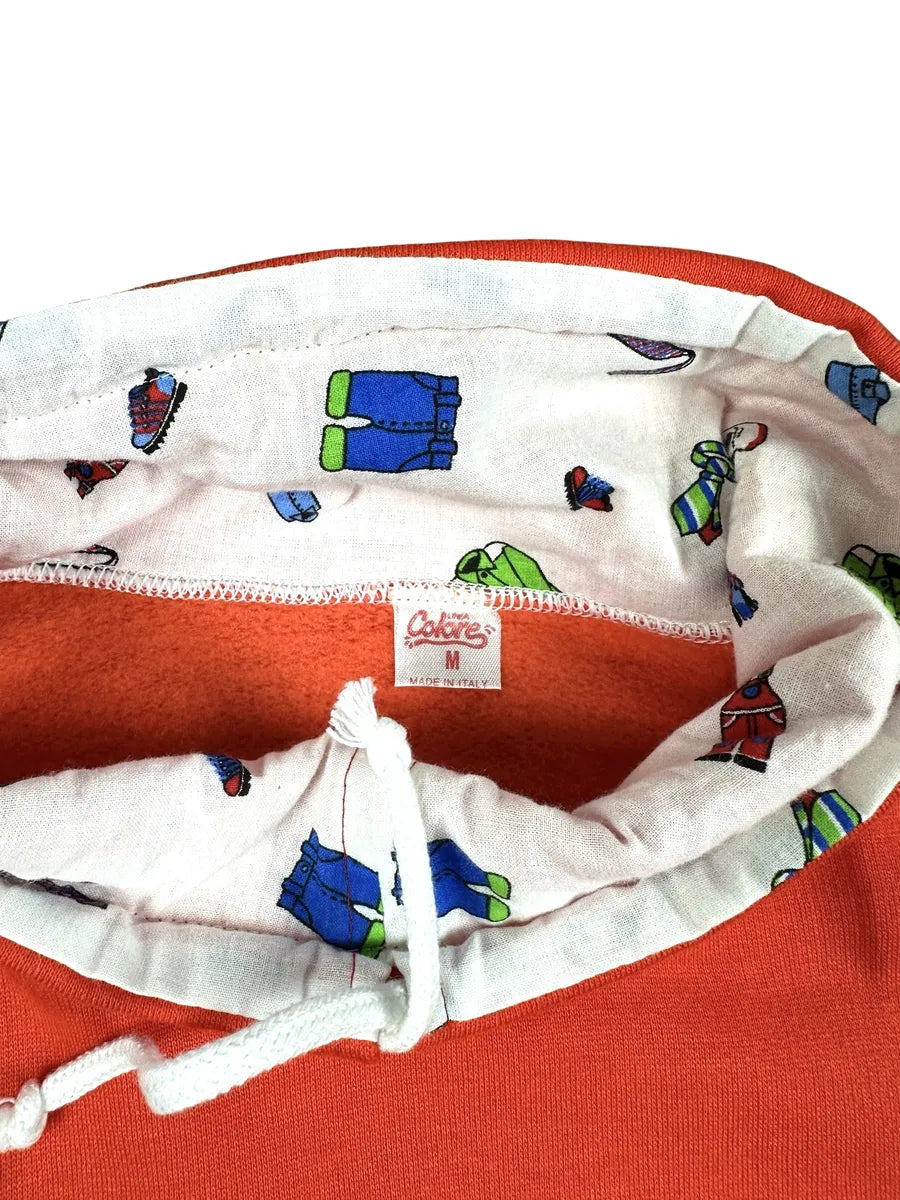 Felpa vintage anni ’90 arancione con collo alto