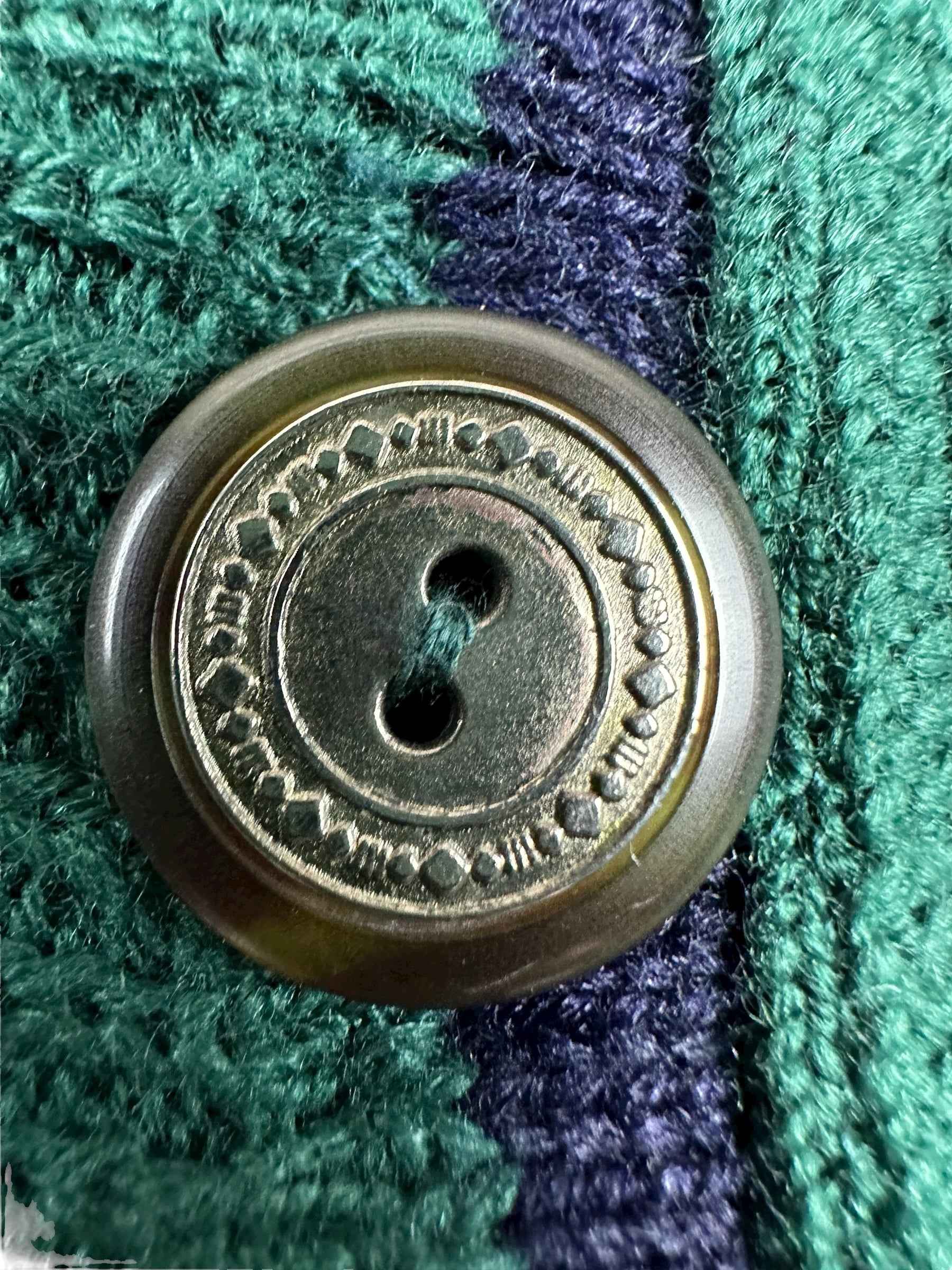 Cardigan vintage verde in lana misto acrilico – stile classico Made in Italy