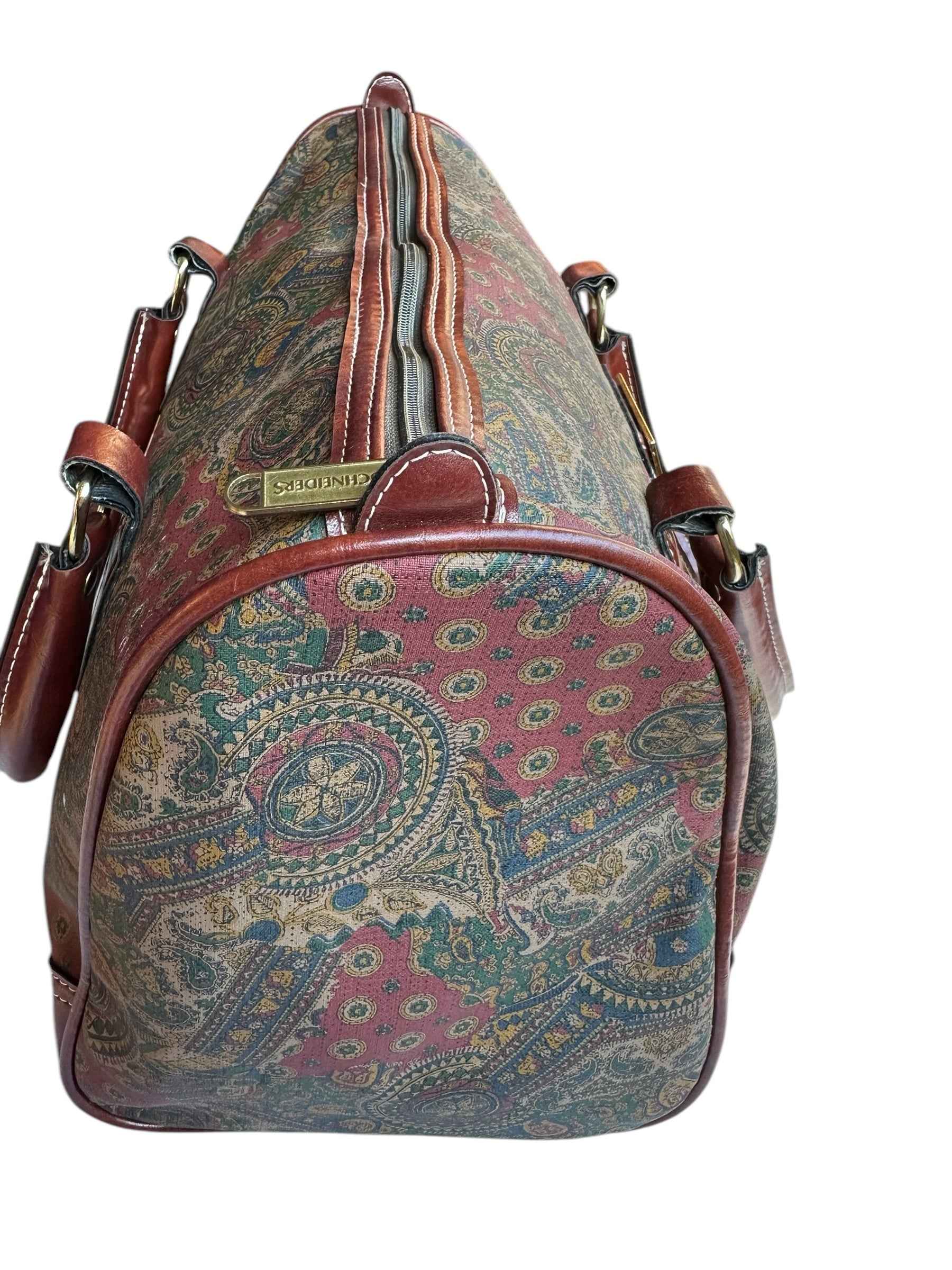 Borsa Schneiders con dettagli in pelle e motivo Paisley