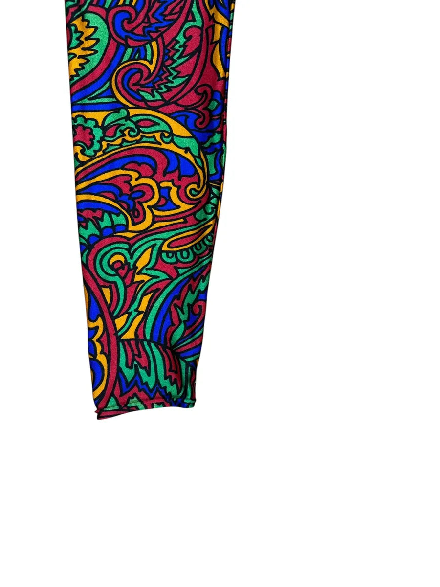 Leggings Vintage Anni '90 Fantasia Geometrica Multicolore