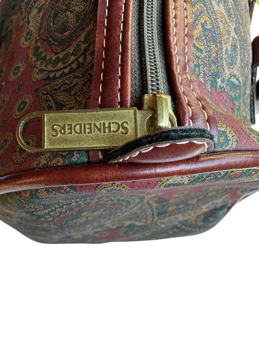 Borsa vintage in pelle e motivo Paisley Schneiders
