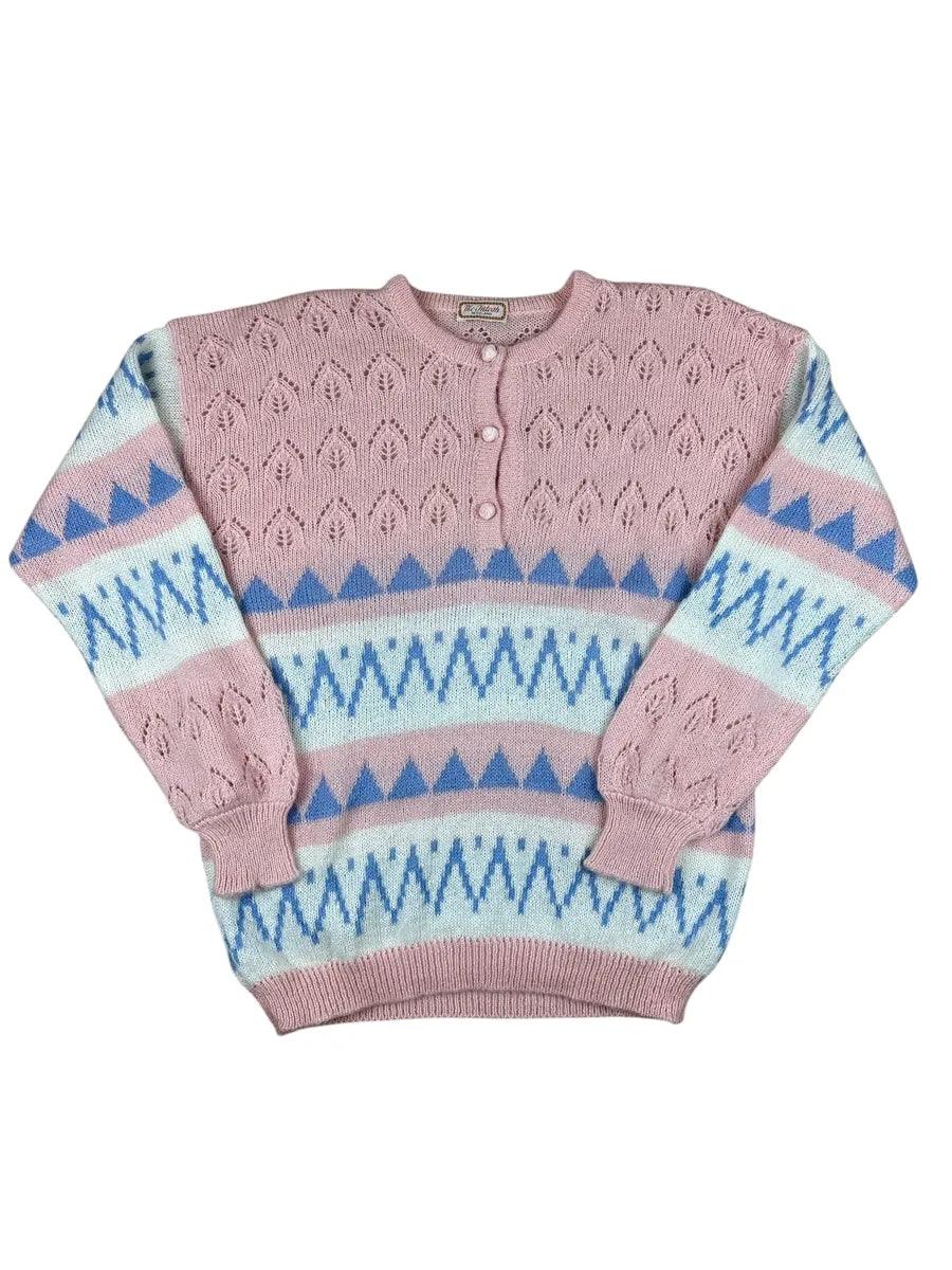 Maglioncino vintage da donna anni ’80 in lana mohair