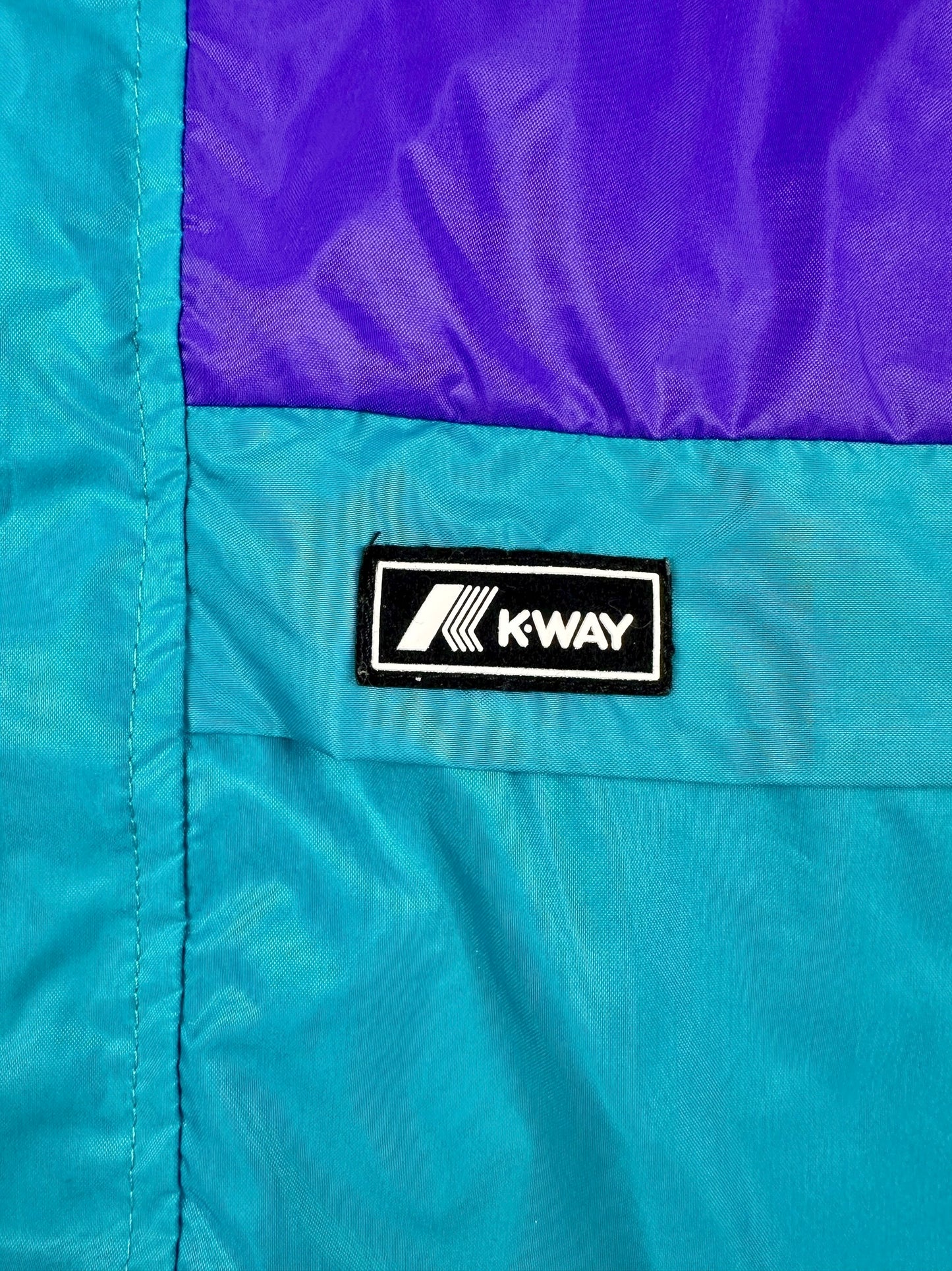 K-way firmato K-way vintage da uomo con cappuccio a scomparsa
