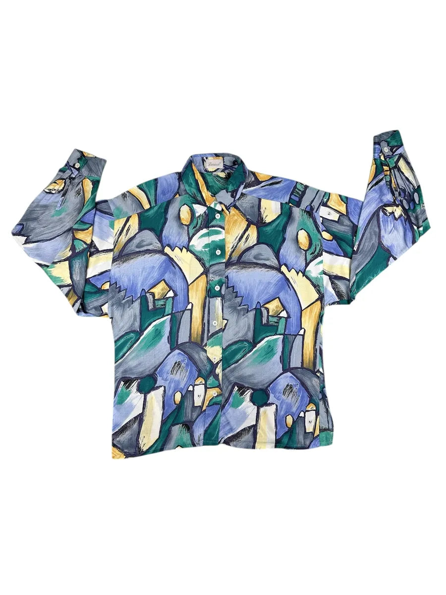 Camicia donna vintage a fantasia