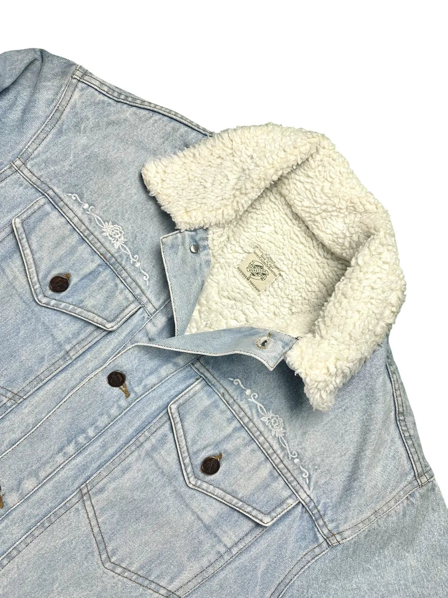 Cappotto vintage lungo di jeans da donna Benetton