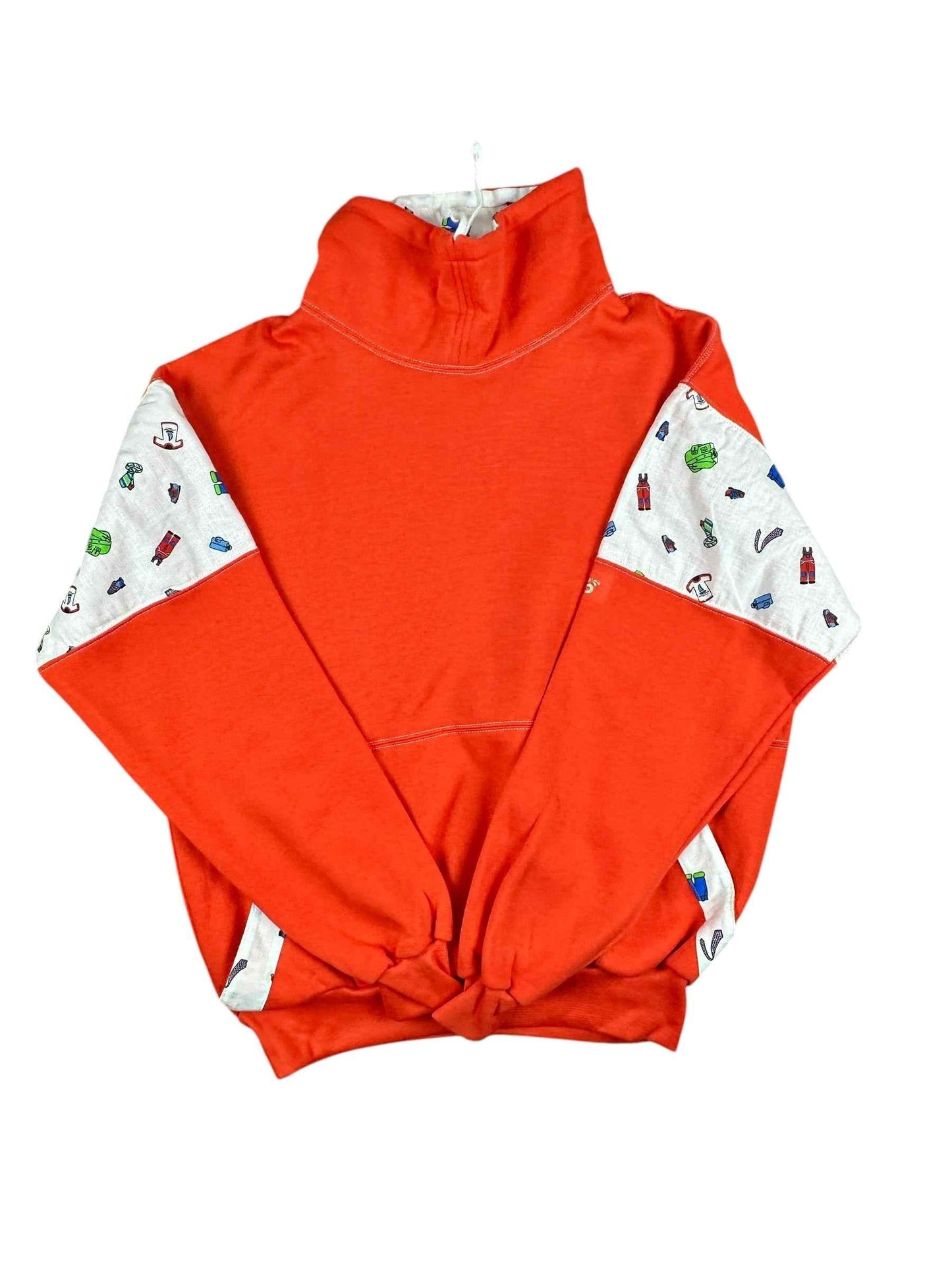 Felpa vintage anni ’90 arancione con collo alto