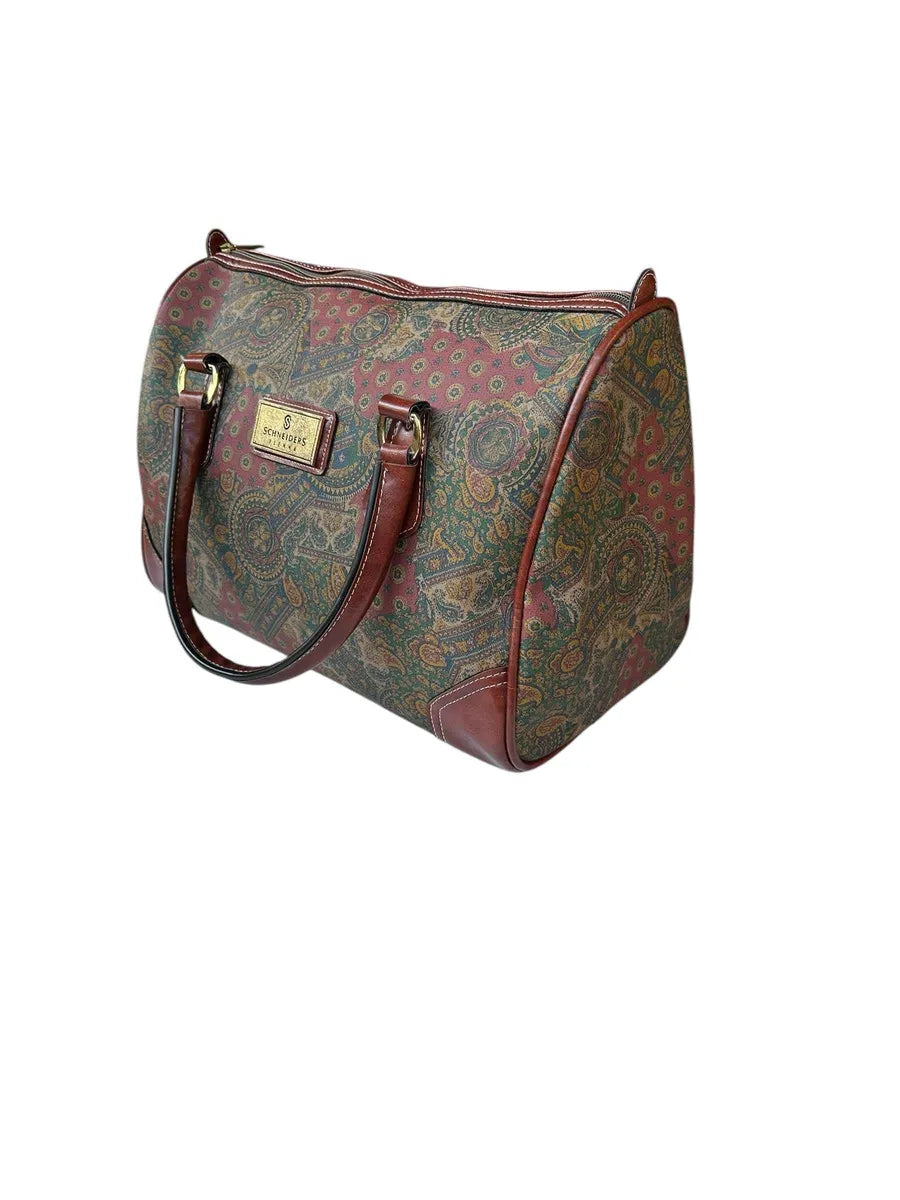 Borsa vintage in pelle e motivo Paisley Schneiders