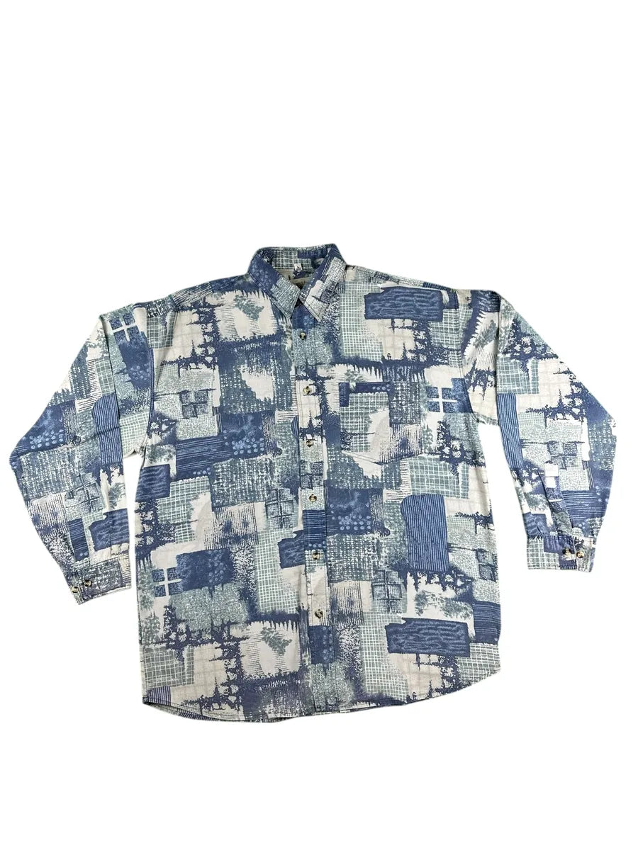 Camicia vintage da uomo a fantasia anni 90