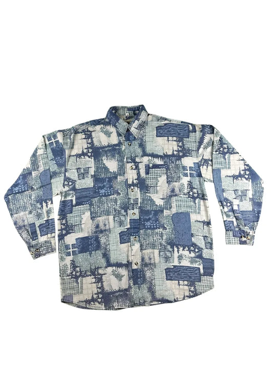 Camicia vintage da uomo a fantasia anni 90