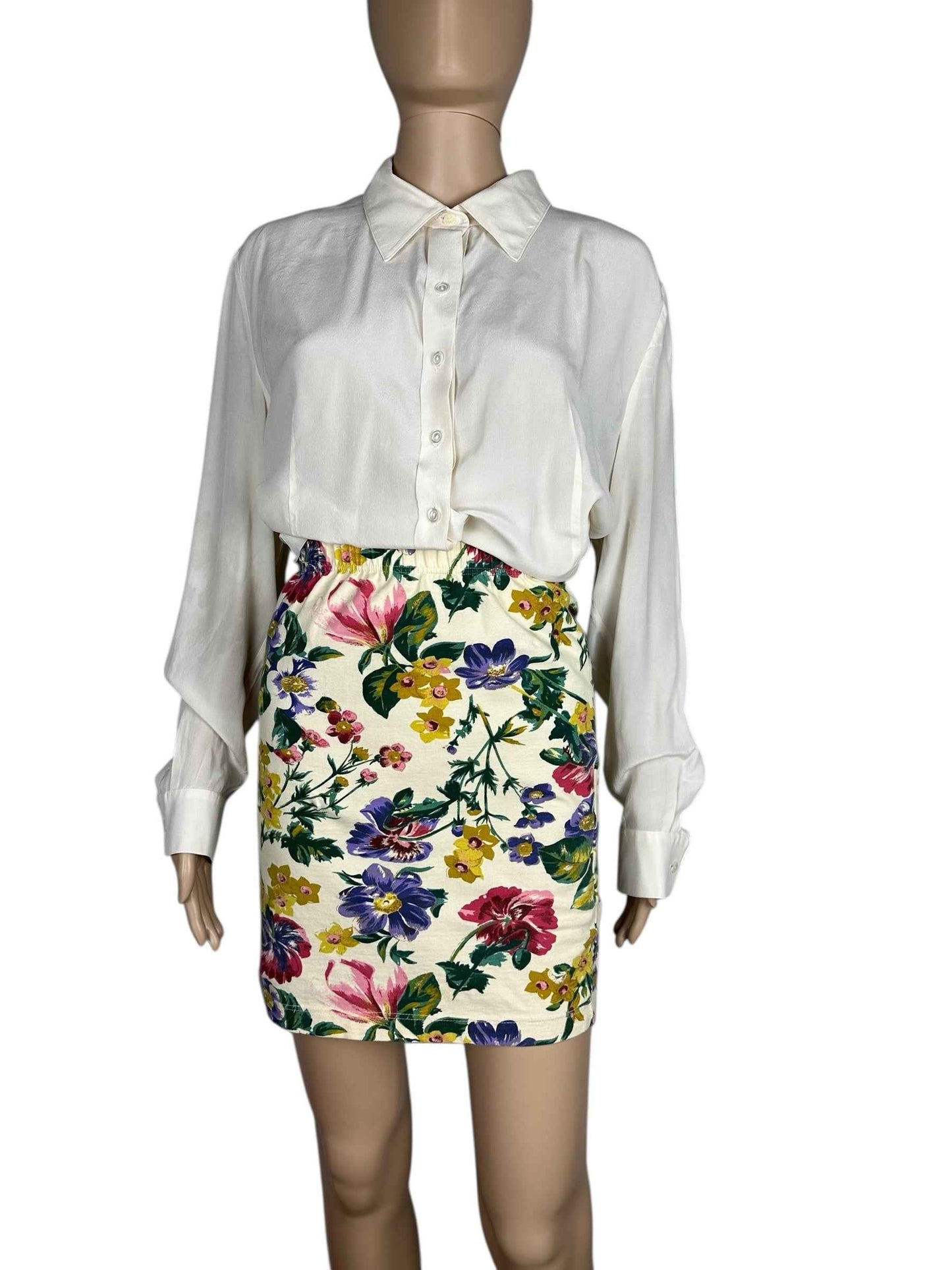 Minigonna vintage Frapp a fantasia floreale