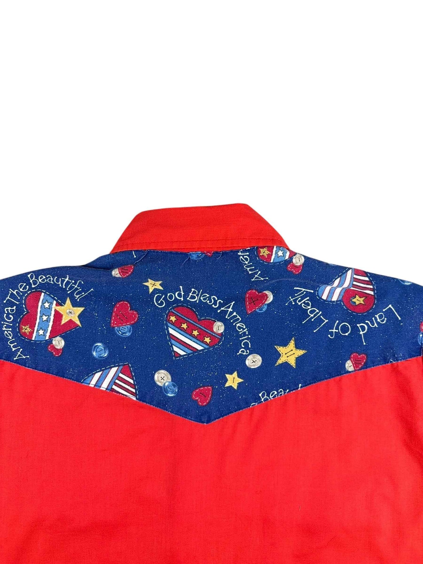 Camicia texana vintage da uomo rossa Made in USA