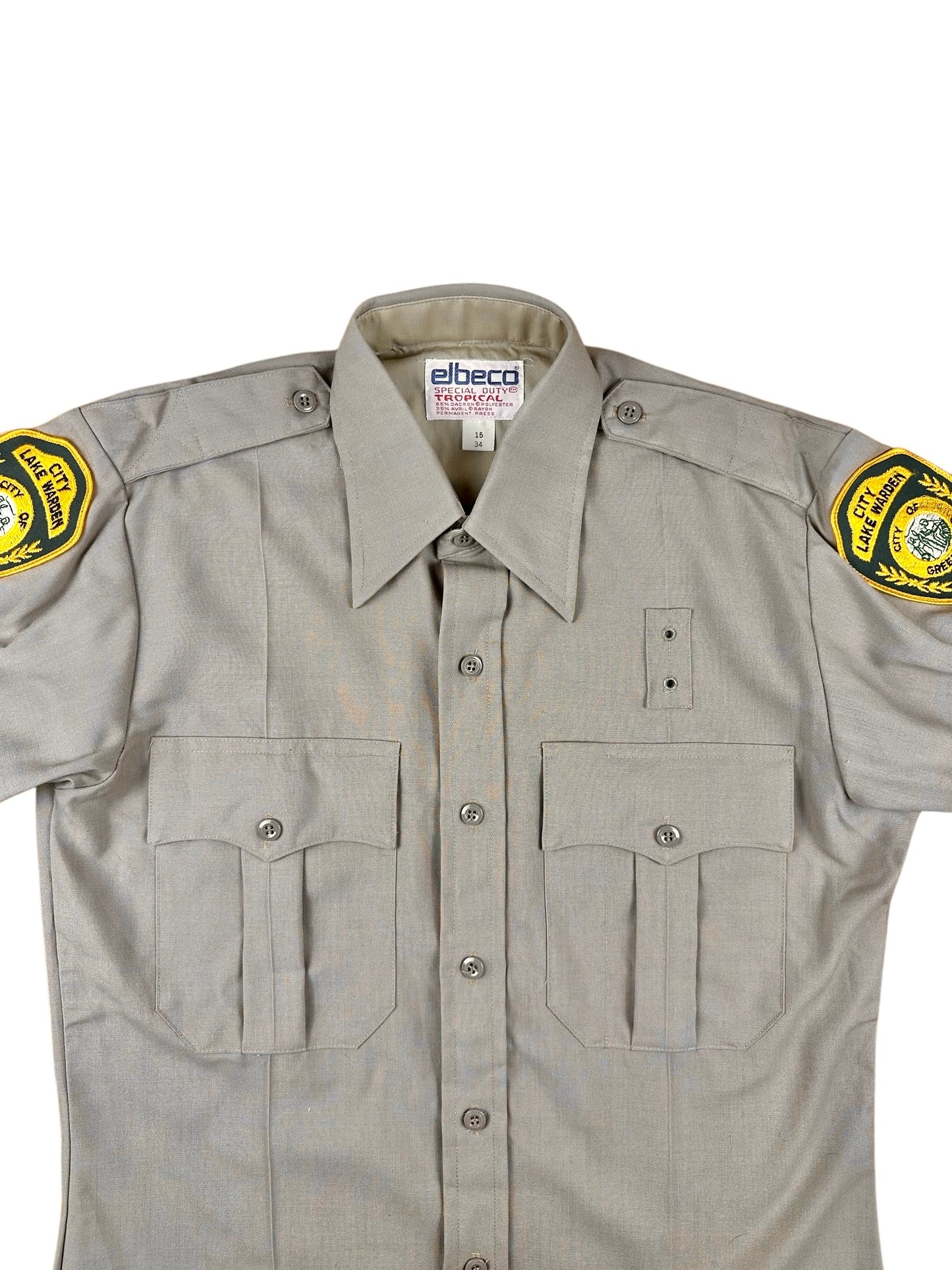 Camicia americana vintage vista frontale con dettaglio sul colletto