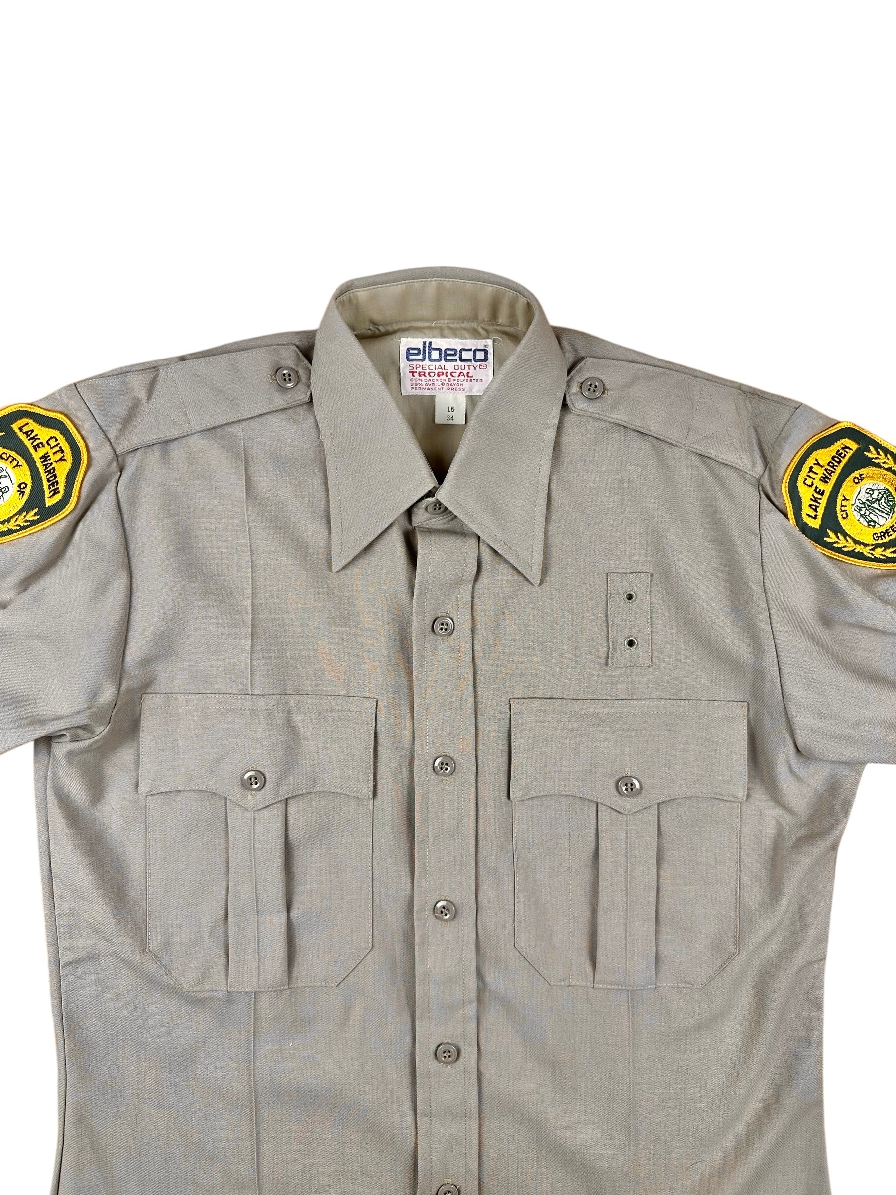 Camicia americana vintage vista frontale con dettaglio sul colletto