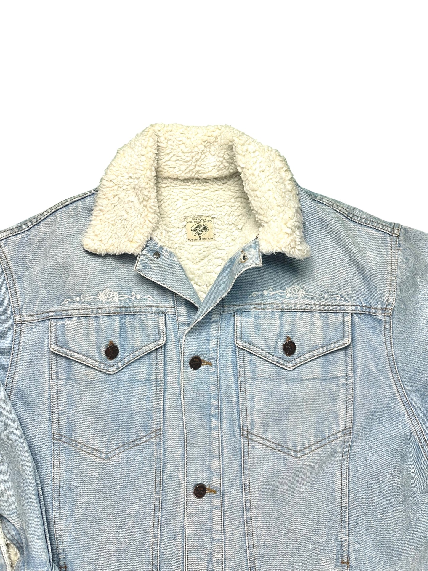 Abrigo vaquero largo de Benetton para mujer