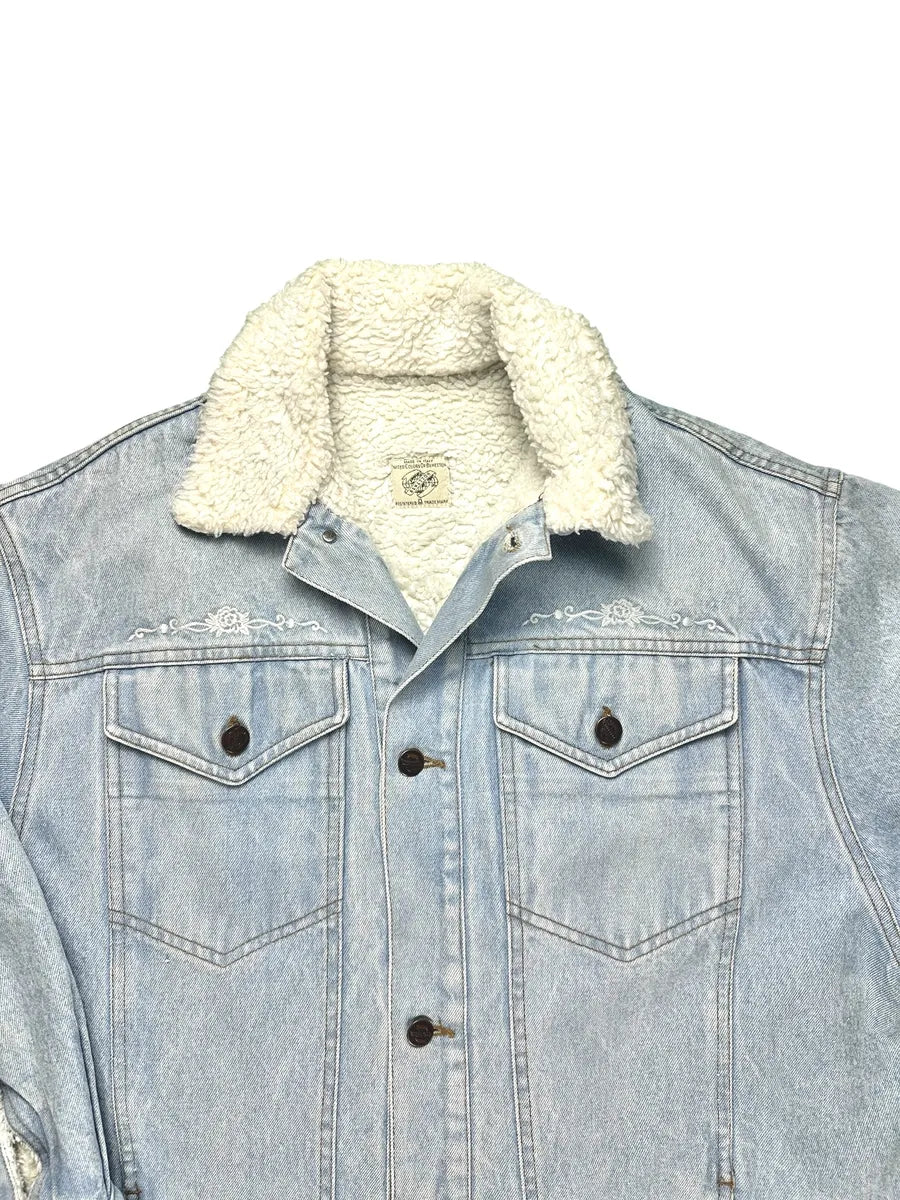 Cappotto vintage lungo di jeans da donna Benetton