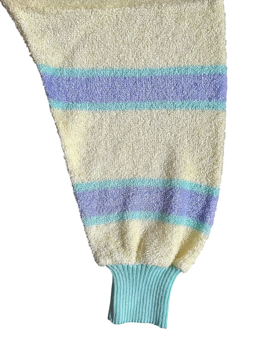 Maglioncino vintage da donna giallo crema a righe