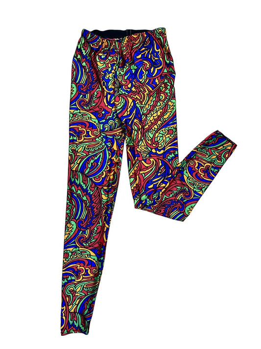 Leggings Vintage Anni '90 Fantasia Geometrica Multicolore