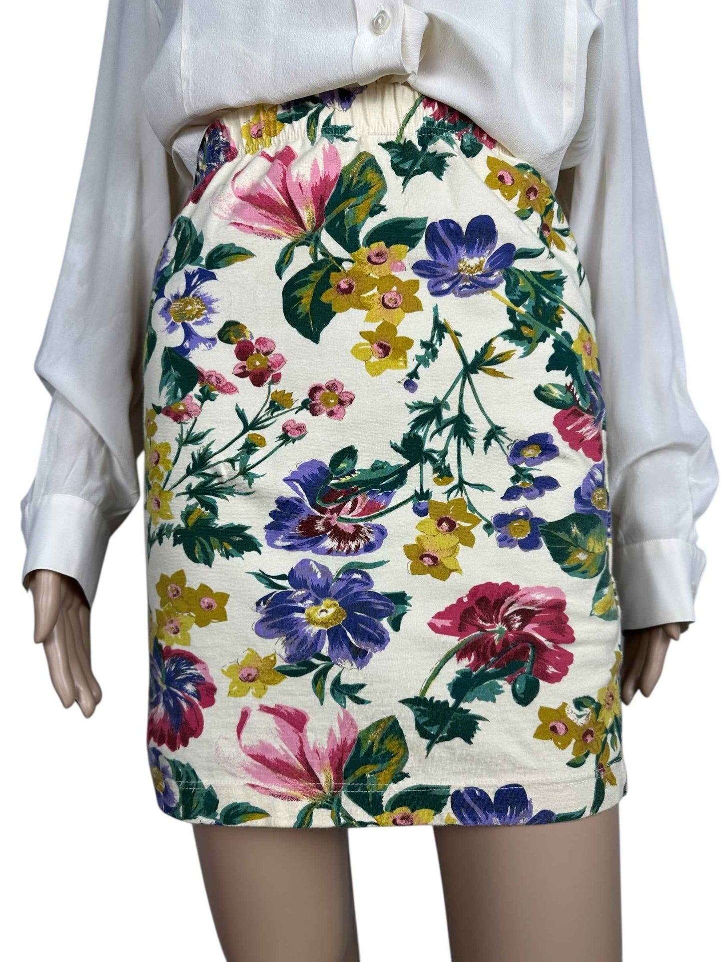 Minigonna vintage Frapp a fantasia floreale