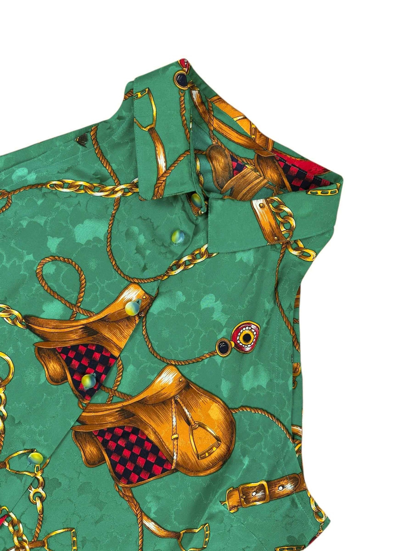 Camicia smanicata da donna a fantasia