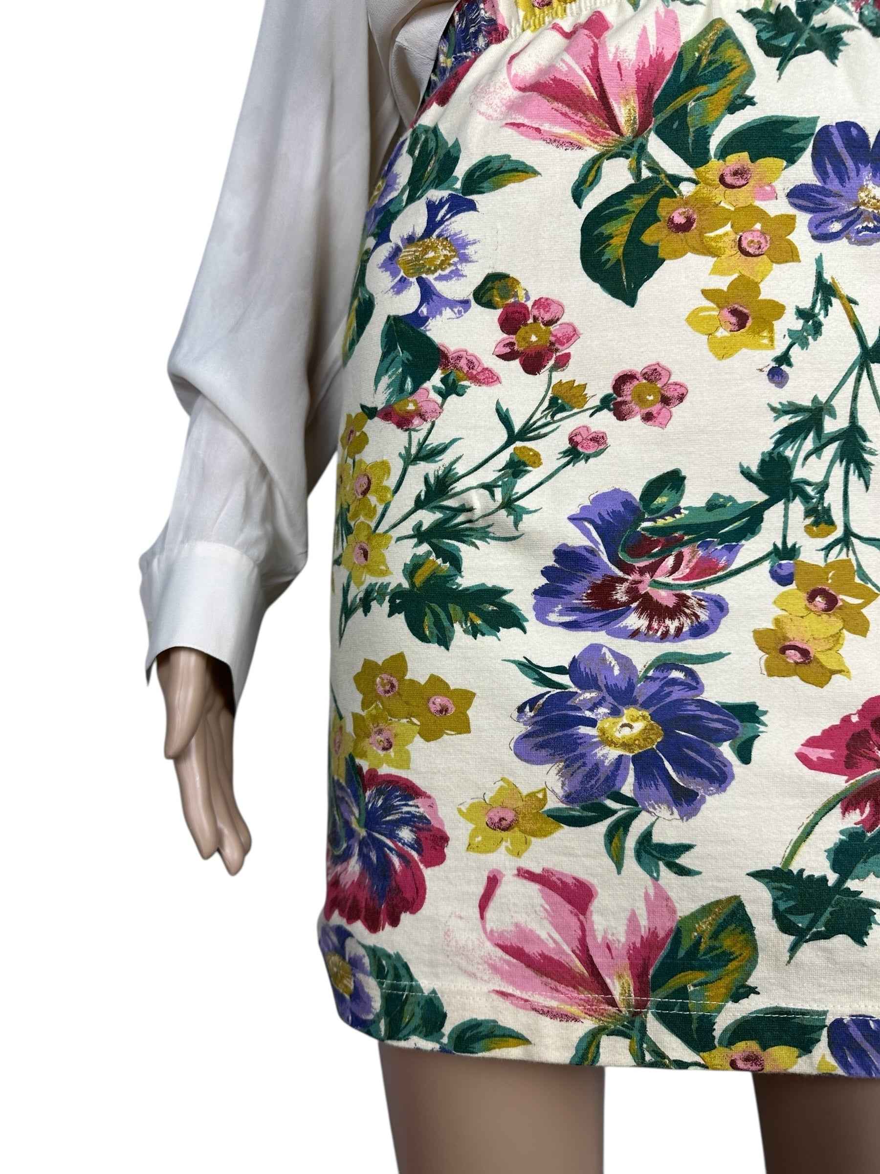 Minigonna vintage Frapp a fantasia floreale