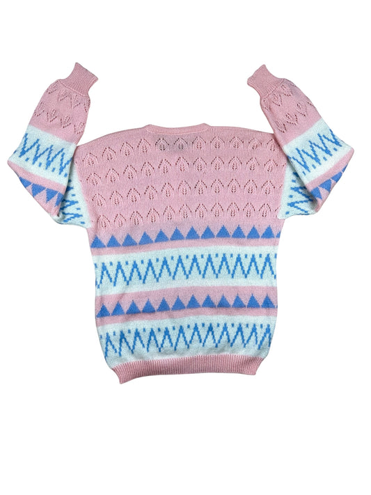 Maglioncino vintage da donna anni ’80 in lana mohair