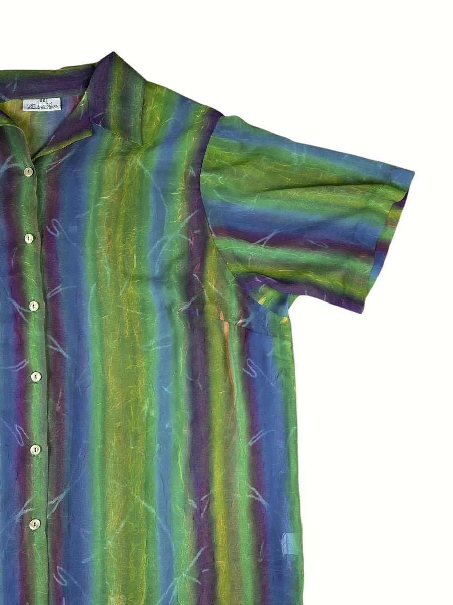 Camicia vintage da donna con fantasia a righe