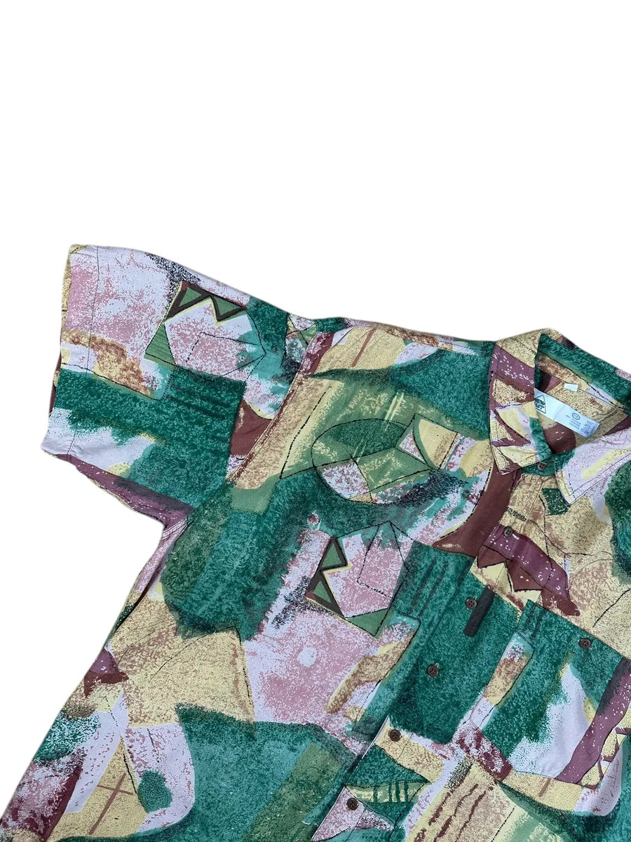 Camicia vintage da uomo a fantasia