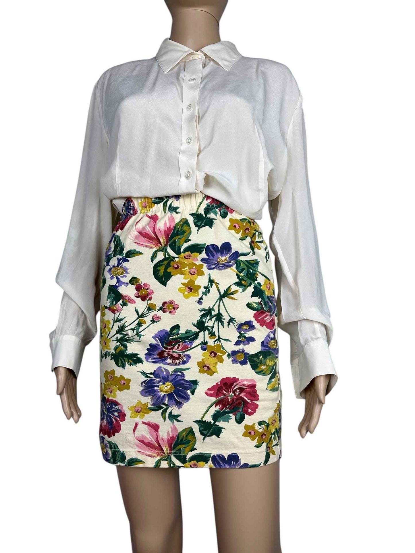 Minigonna vintage Frapp a fantasia floreale