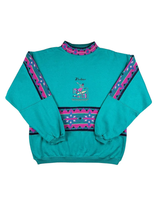 Felpa vintage con dettagli effetto uncinetto anni ’90