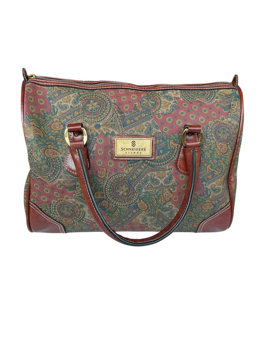 Borsa Schneiders con dettagli in pelle e motivo Paisley
