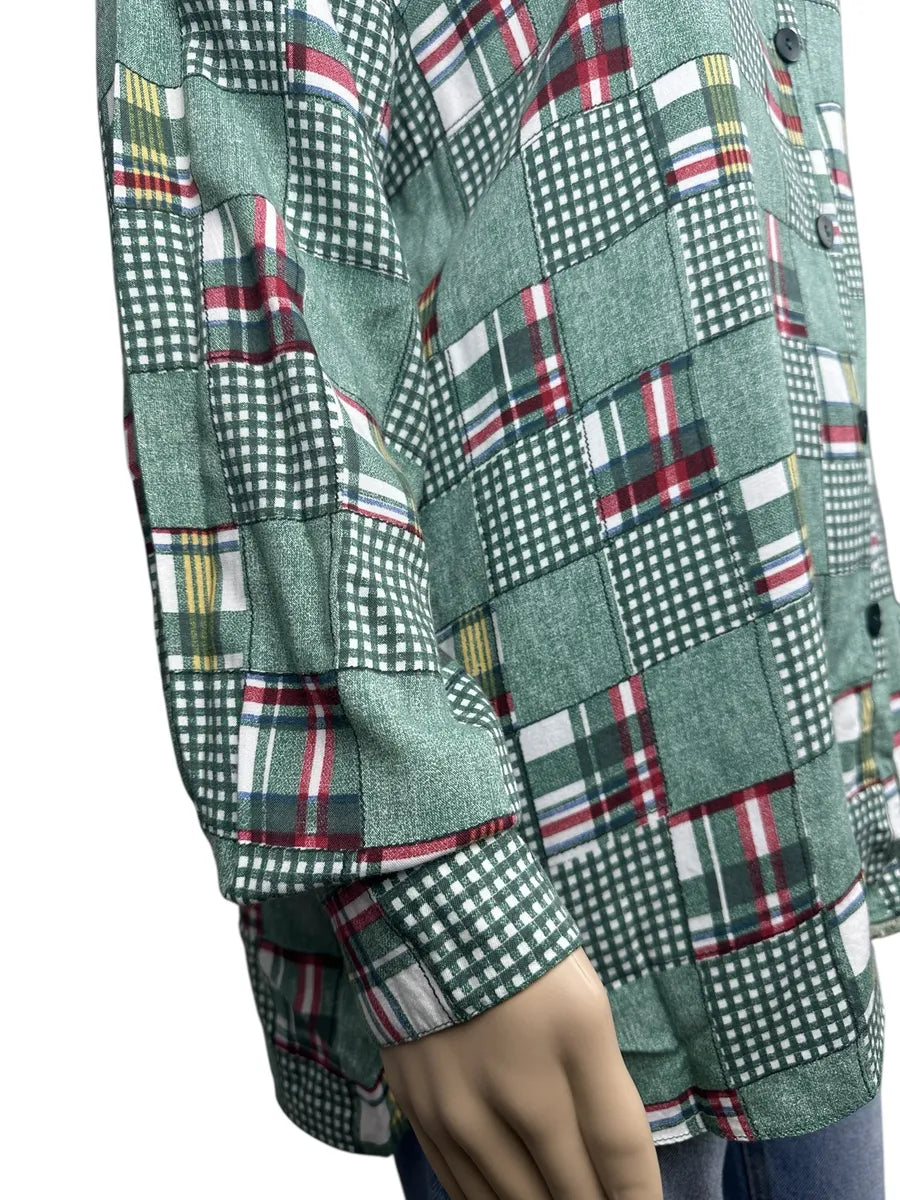 Camicia a fantasia vintage da donna