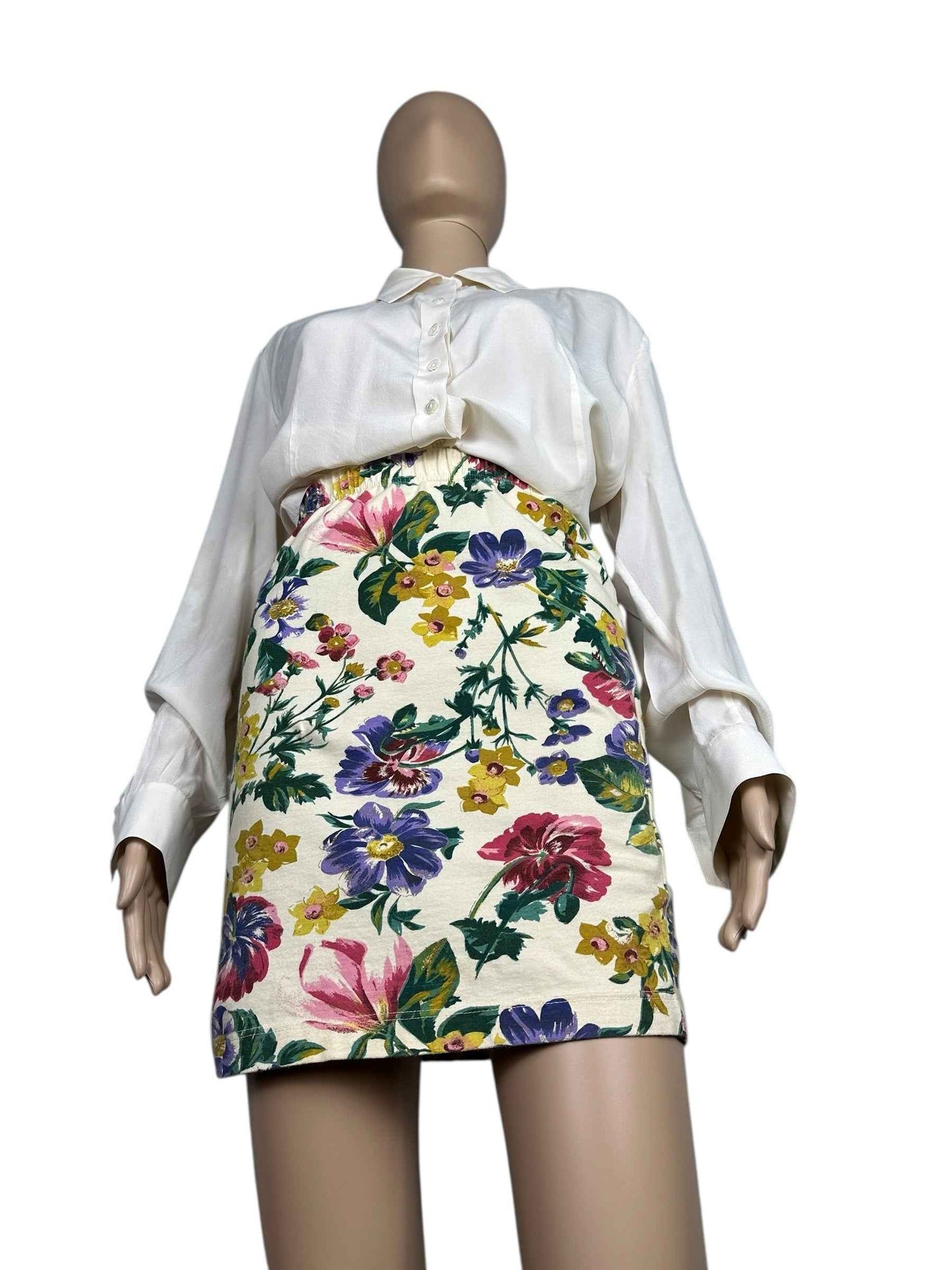 Minigonna vintage Frapp a fantasia floreale