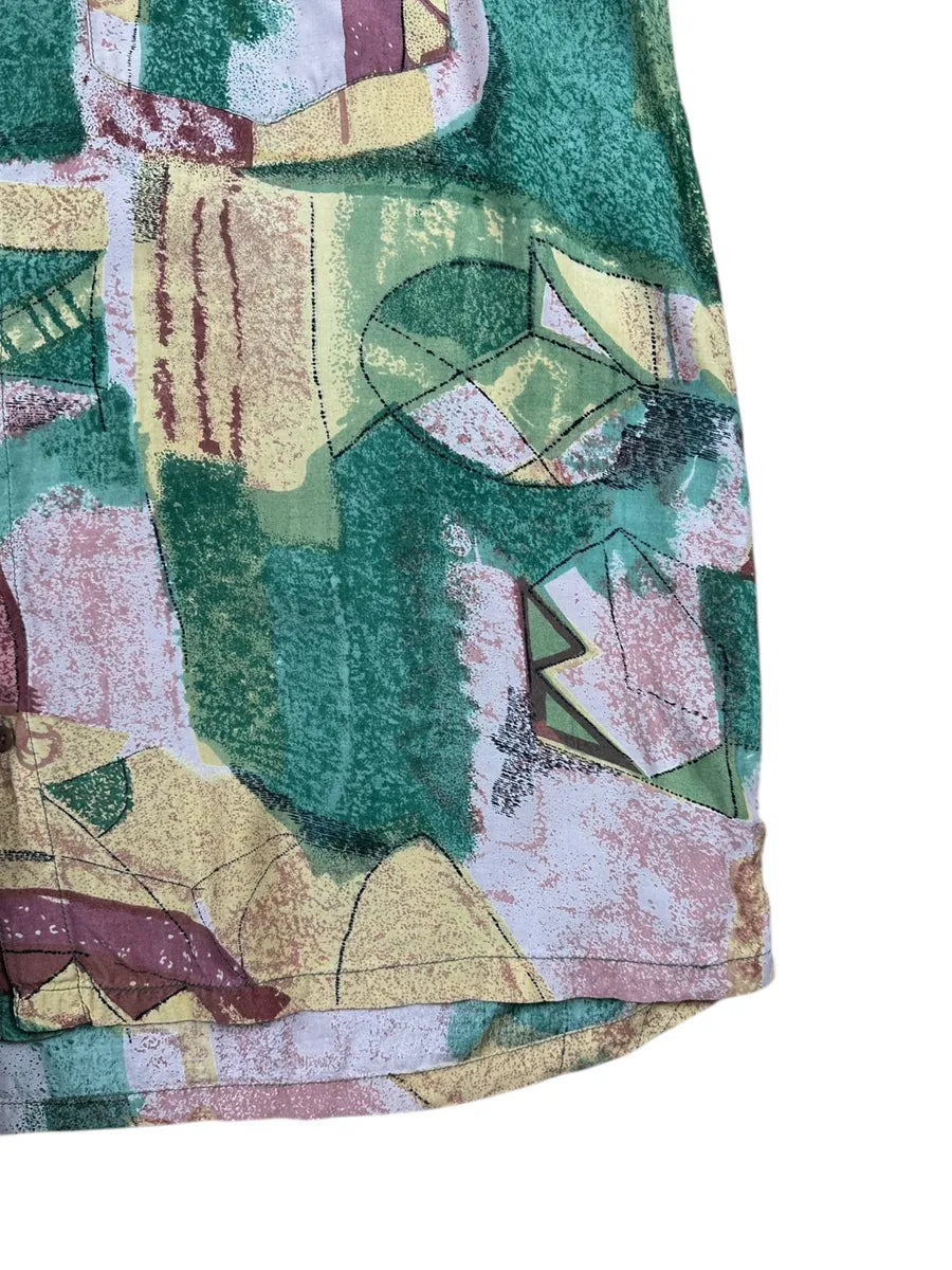 Camicia vintage da uomo a fantasia