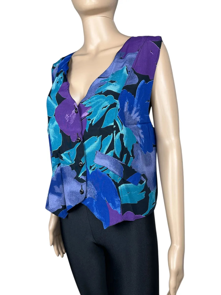 Gilet leggero da donna a fantasia floreale