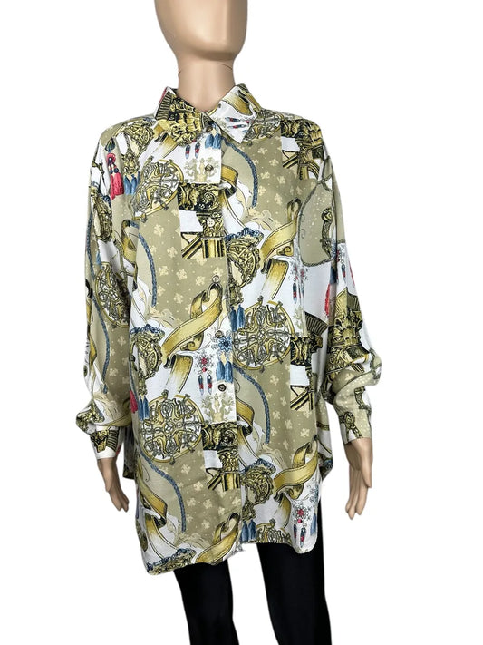 Camicia a fantasia vintage da donna Laura di Sarpi