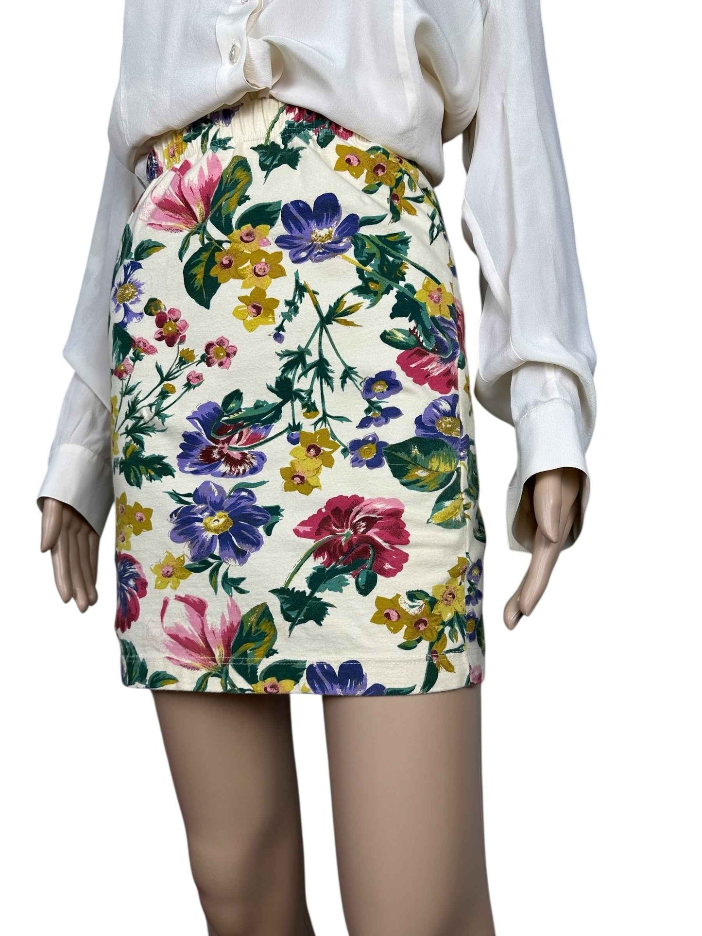 Minigonna vintage Frapp a fantasia floreale