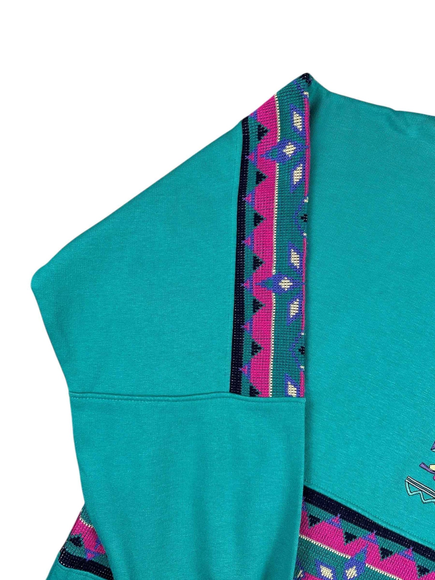 Felpa vintage con dettagli effetto uncinetto anni ’90