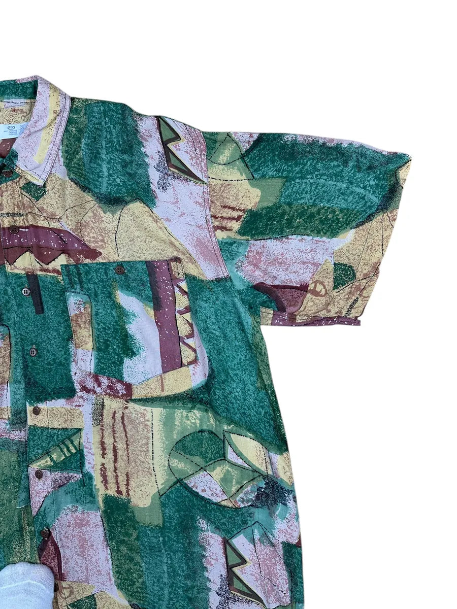 Camicia vintage da uomo a fantasia