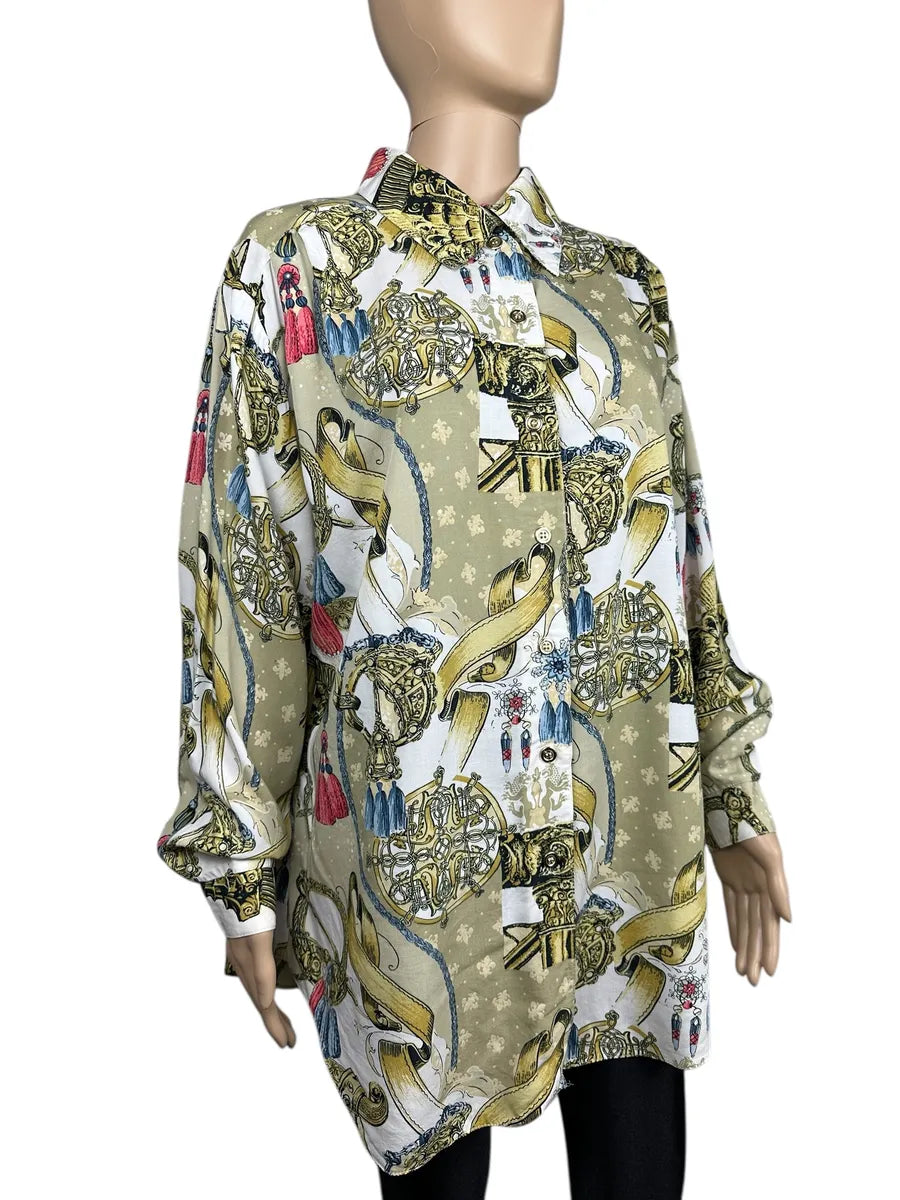 Camicia a fantasia vintage da donna Laura di Sarpi