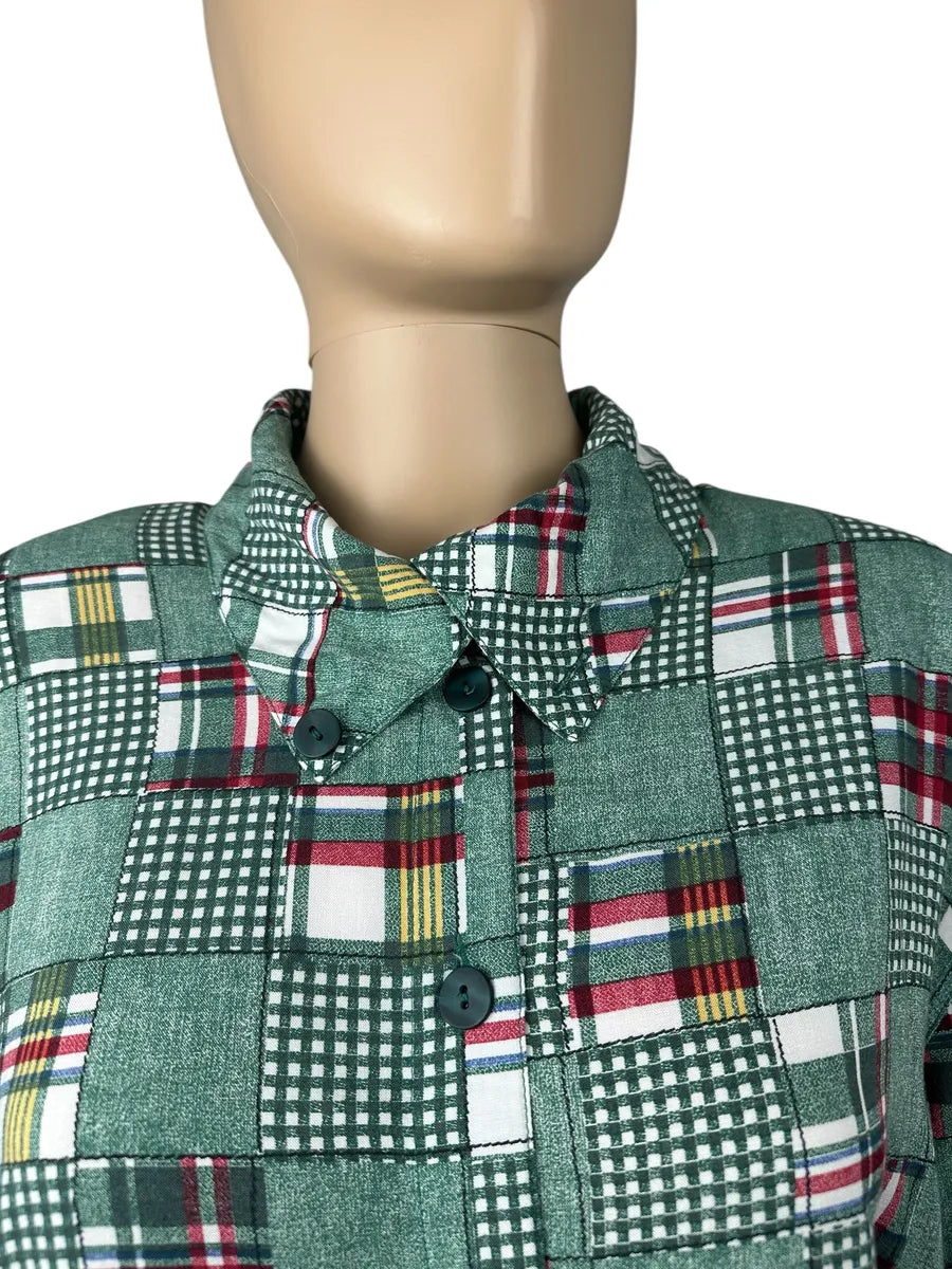 Camicia a fantasia vintage da donna