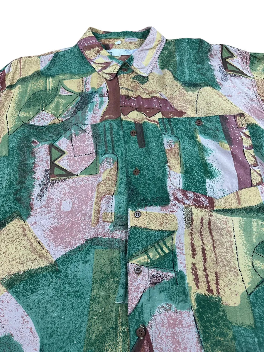 Camicia vintage da uomo a fantasia