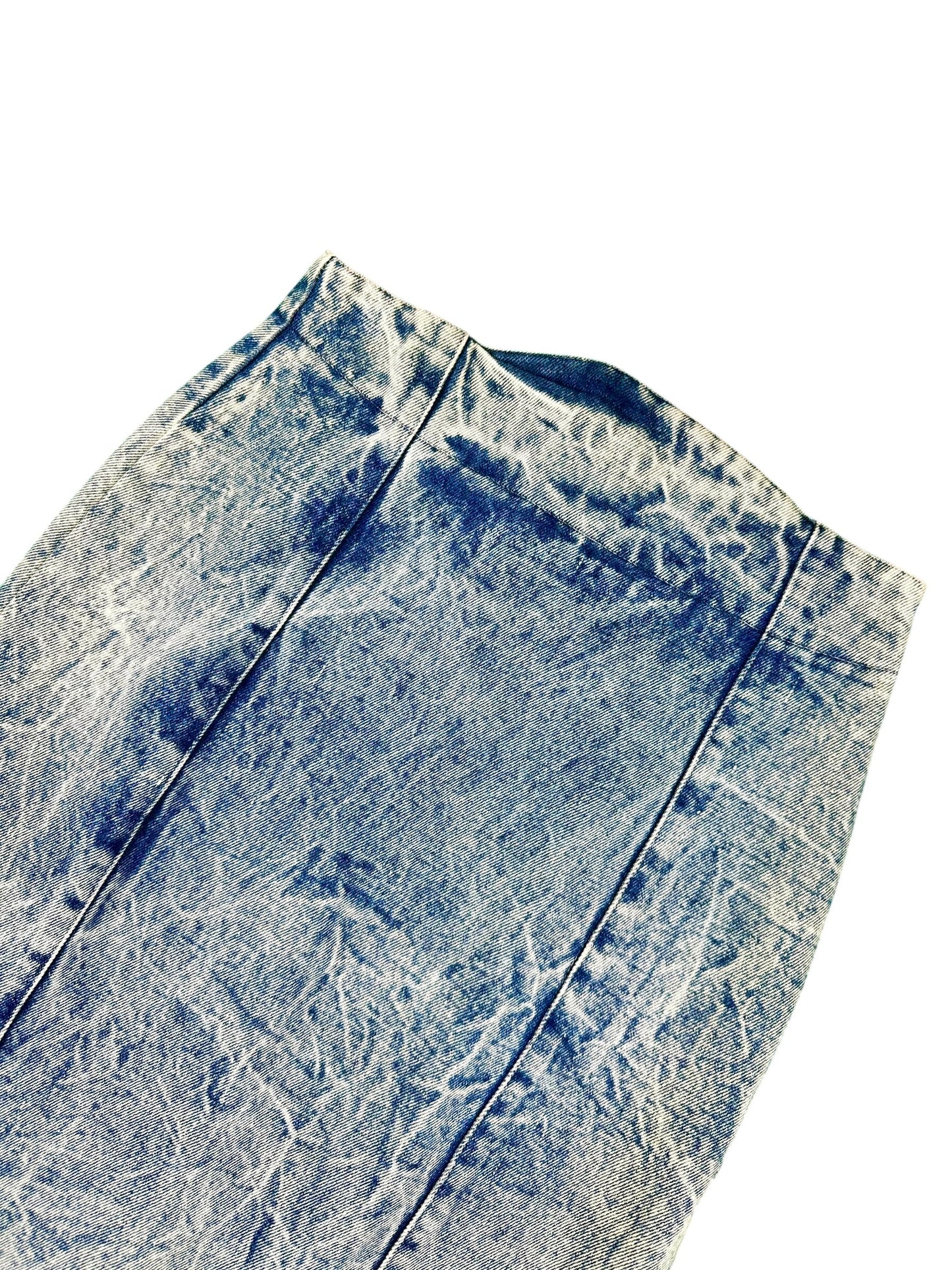 Gonna jeans anni '80 lavaggio acid wash