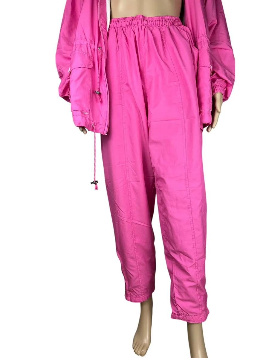 Ellesse - tuta intera vintage anni ’80 rosa taglia S/M