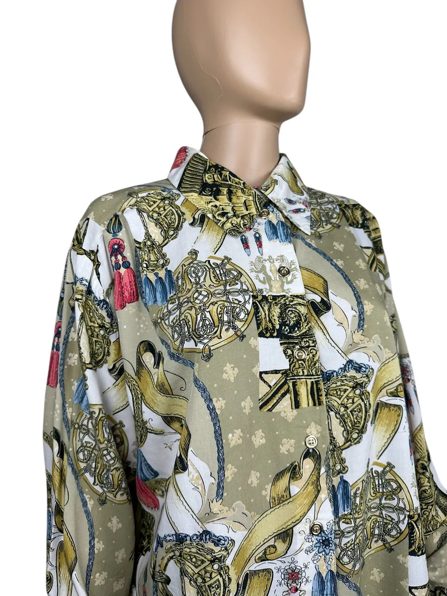 Camicia a fantasia vintage da donna Laura di Sarpi